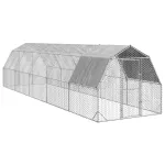 Pui de găină cu acoperiș 2,5x10x2,25 m oțel galvanizat GartenMobel Dekor