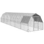 Pui de găină cu acoperiș 2,5x12x2,25 m oțel galvanizat GartenMobel Dekor