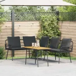 Set de canapele pentru grădină 2 pcs Negru poliratan GartenMobel Dekor