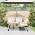Set de canapele pentru grădină cu pernă 2 pcs natural poliratan GartenMobel Dekor