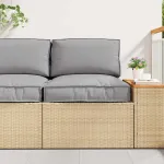 Set de perne pentru palet 2 pcs Gri Material Oxford GartenMobel Dekor