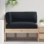 Set de perne pentru palet 3 pcs Negru Material Oxford GartenMobel Dekor