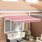Cortina Retractabilă Manual Roșu 250 x 200 cm țesătură GartenMobel Dekor