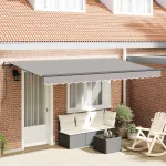 Cortina Retractabilă Gri deschis 400 x 200 cm țesătură GartenMobel Dekor