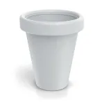 Ghiveci decorativ de flori, rotund, alb, 39x46 cm, 26.5 L, Origina GartenVIP DiyLine