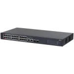 Switch 28 porturi Dahua, 24x porturi PoE Gigabit, 2x RJ45 Gigabit uplink, 2x SFP Gigabit, Smart Managed, Watchdog, CS4228-24GT-240 SafetyGuard Surveillance