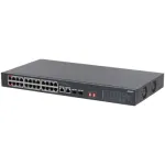 Switch PoE Dahua 24+2 Port, PoE 24x RJ45 10/100, Combo: 2x RJ45 10/100/1000 2x SFP 1000, 240W, fara management, S3226-24ET-240 SafetyGuard Surveillance