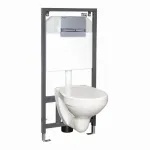 Set WC suspendat Kerra Rossa cu rezervor încastrat și buton cromat