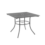 Masă de grădină Leziter Melfi din plasă metalică, 91,5x91,5x71 cm, antracit