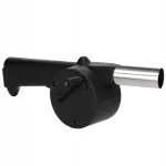 Suflanta manuala cu manivela pentru aprins gratar, foc si semineu, 25 cm, negru