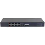 Switch Dahua CS4220-16GT-135, 20 porturi, 16x PoE, 2x RJ45 Gb uplink, 2x SFP Gb uplink, 135W, management, Watchdog, CS4220-16GT-135 SafetyGuard Surveillance
