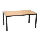 Masa de gradina dreptunghiulara cu otel si polywood, 150x90 cm