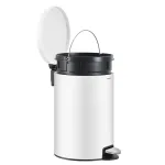 Coș de gunoi cu pedală SONGMICS 20L, soft close, alb
