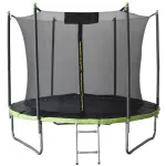 Trambulina de gradina 252 cm cu scara, plasa interioara si cadru otel