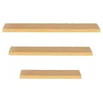 Set 3 rafturi plutitoare de perete maro, MDF si metal, 30/45/60 cm