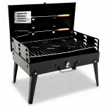 Gratar portabil pliabil tip valiza 45x30x30 cm, cu accesorii incluse