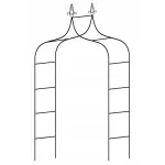 Pergola de gradina metalica pentru plante cataratoare, 150x37x240 cm, negru