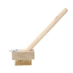 Perie pentru buruieni cu racleta triunghiulara din otel si maner lemn, 28 cm