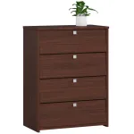 Dulap de pantofi RUBIN 4 niveluri cu usi rabatabile, maro wenge