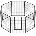 Tarc metalic modular FEANDREA pentru animale, 8 panouri, 160x160x100 cm