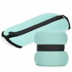 Greutati pentru glezna si incheietura 2x1,5 kg din neopren, verde menta