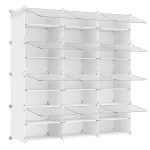 Organizator pantofi modular SONGMICS cu 12 compartimente si usi, alb