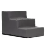 Scară pentru câini și pisici, 3 trepte, antiderapantă, husă detașabilă, gri închis