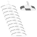 Set 20 umerase antiderapante pentru haine, 41 cm, cu carlig rotativ