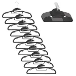 Set 20 umerase antiderapante pentru haine, 41 cm, cu carlig rotativ