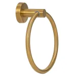 Suport prosop tip inel din inox auriu, montaj pe perete, 17 cm