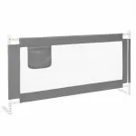 Bariera de siguranta pentru pat copii 158 cm, reglabila 75-95 cm, gri