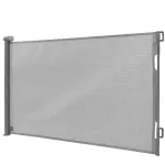 Poarta de siguranta retractabila pentru copii si animale, 162x86 cm, gri