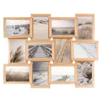Rama foto multipla Atmosphera Mia pentru 12 poze 10x15 cm, MDF natur