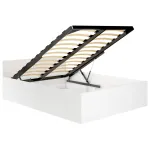 Somieră metalică rabatabilă 140x200 cm cu pistoane pe gaz și 26 lamele