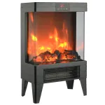 Semineu electric 2000W cu efect de flacara, termostat digital si telecomanda