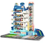 Garaj auto pentru copii cu lift electric, parcare multipla si 8 masini