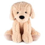 Jucarie plusata catel urias, moale si pufos, 60x50 cm, maro