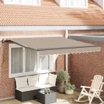 Cortina Retractabilă Bej 300 x 250 cm Țesătură și Aluminiu GartenMobel Dekor
