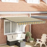 Cortina Retractabilă Verde și galben 300 x 250 cm GartenMobel Dekor
