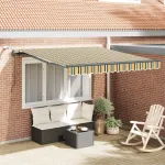 Țesătură pentru copertină cu Verde și galben 300 x 250 cm GartenMobel Dekor