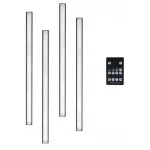 Set LED pentru riflaje MDF, 4 lampi 50 cm, lumina calda, telecomanda