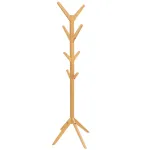 Cuier din bambus 5Five Arbre cu 8 carlige, 179 cm, maro natural