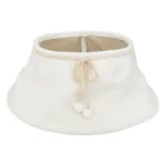 Husa decorativa pufoasa pentru baza bradului de Craciun, 56 cm, alba