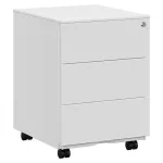 Dulap mobil de birou SONGMICS cu 3 sertare si cheie, alb