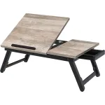 Masa laptop pliabila Songmics, reglabila pe inaltime si unghi, 68 cm