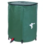 Rezervor pliabil pentru apa pluviala 200L cu robinet, capac si PVC verde