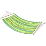 Hamac dublu din bumbac cu bare din lemn, 150 kg, 200x150 cm