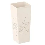 Suport pentru umbrele din metal, patrat, alb, 20x20x48 cm, pentru hol