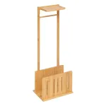 Suport hartie igienica din bambus 5Five Bamboo cu rezerva, natur, 31x21x82 cm