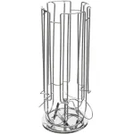 Suport rotativ pentru capsule Dolce Gusto 5Five, 24 locuri, otel cromat argintiu